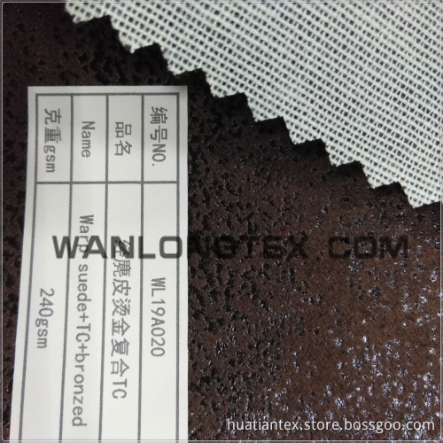 Warp Suede bonded with T/C & bronzed